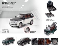 Машина металлическая Рейндж РОВЕР 8 в уп, свет+муз 21см, цвета ассорти, цена за шт.