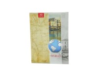 Бизнес-блокнот А6 80л. КЛАССИКА И ГЛОБУС перепл.7БЦ, глянц.ламинир., цвет.мелов.обл.