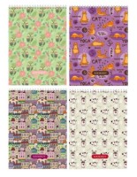 Блокнот А6 40л клетка гребень Орнамент