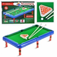 Настольная игра Бильярд, стол, 16 мячей,треугольник, кий 2 шт, размер 51*30
