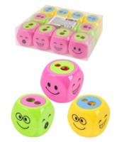 Точилка с контейнером двойная Кубик-Настроение ассорти