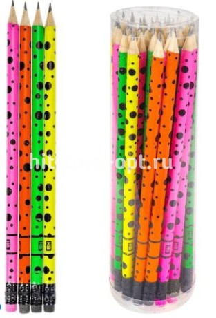 Карандаш чернографитный ELEMENT, с ластиком, HB, в ассортименте