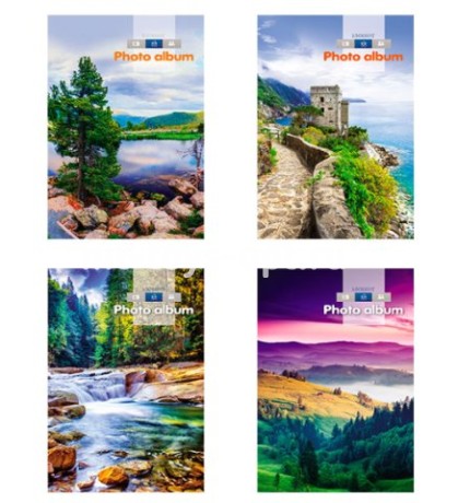 Блокнот А6, 80 л., клетка Проф-Пресс "Пейзажи-3", гребень сверху, мелов картон, блок офсет