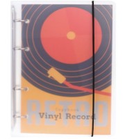 Тетрадь на кольцах 120л А5+, кл. вырубка под кольца, в ассорти