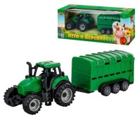 Трактор с прицепом для перевозки животных &quot;Лето в деревне&quot; (19 см)