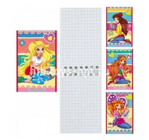 Блокнот Б40-7750 А7 Милые феи на гребне 40л