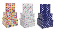 Набор квадратных коробок 3в1 (19,5*19,5*11см-15,5*15,5*9см) &quot;Соб.разр.&quot; в ассорти