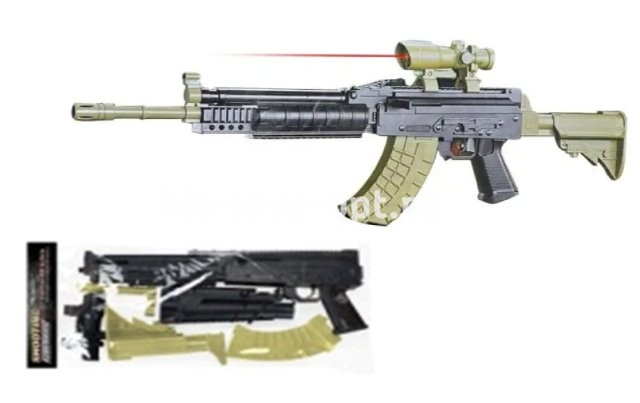 Автомат АК-13 с лазером в пакете 75*28