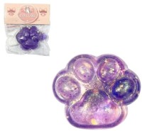 Антистресс Сквиш Лапка Фиолетовый Перламутр + Бусинки + Мини Лапка + Ворс (отдельно)