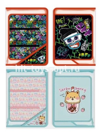 Папка на молнии А4 с уголком в ассорти.