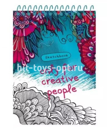 Скетчбук А5, 80л,21х14, принт ассортименте