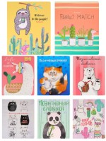 Блокнот А5 96л. МИКС (96-6364) КБС, выборочный лак, матовая лам.