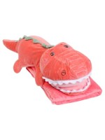 Дорожный набор Плед-игрушка Крокодил, персиковый