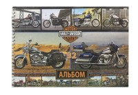Альбом для рисования 32л арт.323931 (HARLEY) гребень,обл -картон 240г/м2 хромэрзац, офсет 100г/м2