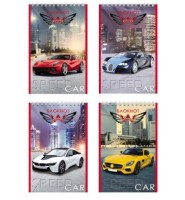 Блокнот А7 40л &quot;Авто-3&quot; гребень Б40-7748