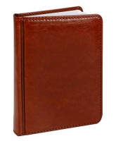 ЕЖЕДНЕВНИК А6, 128л. недатир. TOUCH SKIN - CHOCO (128-3185) кожзам цвет микс