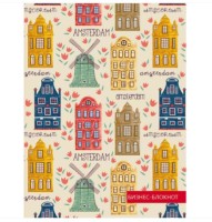 Бизнес-блокнот А6 80л. Принт в ассорти 7БЦ, тверд.глянц.ламинир., цвет.мелов.обл.