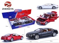 Машина металлическая Мерседес 600 6 в уп, свет+звук 22см, цвета ассорти, цена за шт.