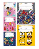 Тетрадь 18л., клетка, Проф-Пресс &quot;Красочный микс&quot;, скрепка, мелованный картон, 5 дизайнов