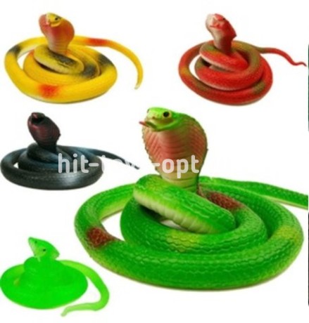 Резиновая змея Кобра с капюшоном 75 см