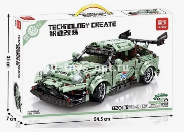 Конструктор Техника Порш Зеленый 612 дет