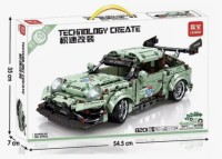 Конструктор Техника Порш Зеленый 612 дет