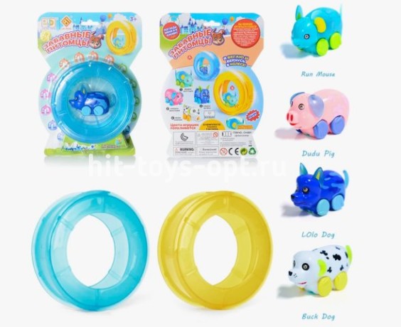 Игрушка на батарейках "Забавные питомцы в колесе"