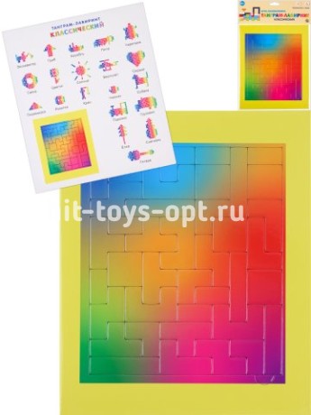 Рамка-вкладыш Танграм-лабиринт "Классический"  (39 деталей)