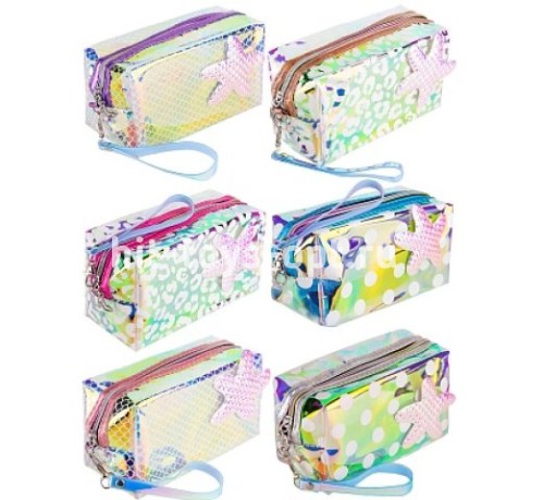 Пенал-косметичка ГОРОШЕК,силикон, 18х10х8 см, цв. микс