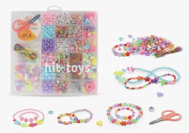 Бисер в коробке, размер 20см*19см