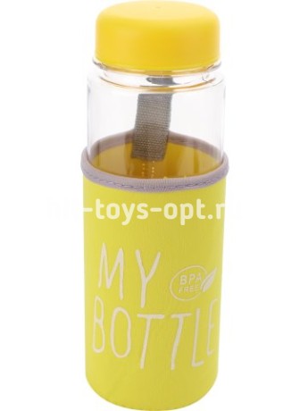 Бутылка для воды пластиковая "Это моя бутылка" (в чехле), цвет ассорти, 500 мл, 20*7*7, УД-0477