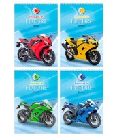 Блокнот А7 40 листов &quot;Мото будущего&quot; обл. мелов. картон, на гребне