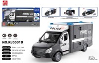 Машина инерционная светомузыкальная Полиция черная газель, 32*18см