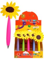 Ручка сувенирная шариковая синяя 1,0мм Подсолнух шоу-бокс PROFIT