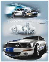 Тетрадь на кольцах 160л. Проф-Пресс &quot;Авто и белые лошади&quot;