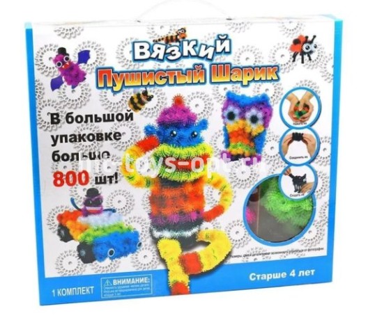 Конструктор на Липучках Bunchems 800+ дет, размер 38см*34см*7см