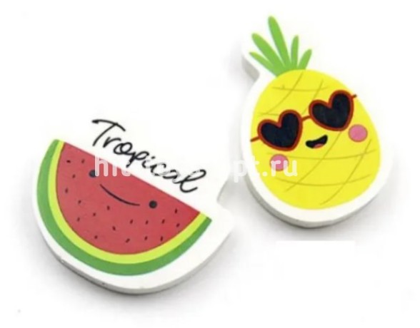 Ластик (набор 2шт) фигурный Ананас и арбуз Profit