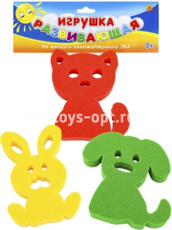 Развивающая игрушка из ЭВА Веселые Фигурки "Животные" 8в1