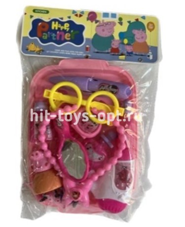 Набор парикмахера Свинка пепа 13 эл, размер 18*31см.