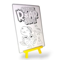 Раскраска дино + мольберт