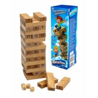 Деревянная игрушка. Игра &quot;Башня. Высотка&quot; (25см).