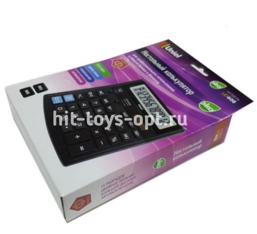 Калькулятор «Uniel» UD-608/CU2608 12разр,наст, 204*158*47 черный