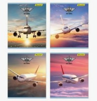 Тетрадь школьная. 48 листов. в клетку. &quot;Самолеты-легенды&quot; / обложка. картон хромэрзац.