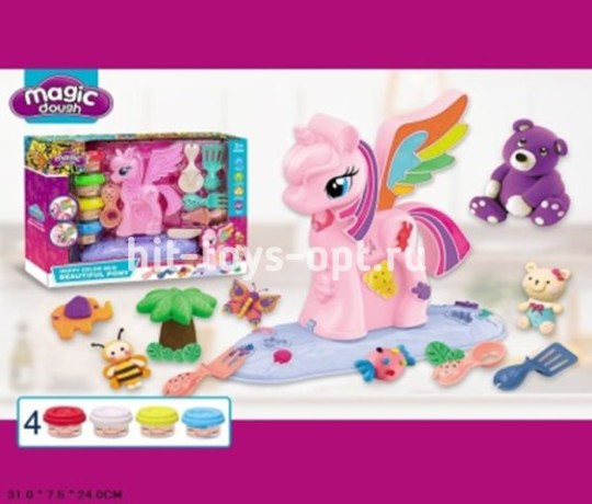 Пластилин Пони набор 16 эл, размер 32*24