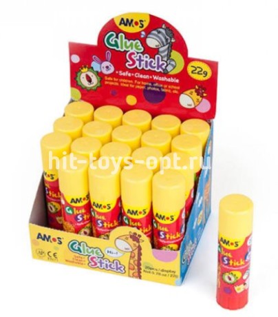 Клей карандаш "Amos" "Glue stick" Kids 22 гр. 20/480