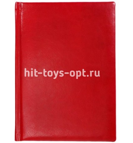 Ежедневник недатированный А5 160л -Красный- кожзам, 7БЦ, глосс