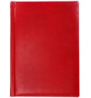 Ежедневник недатированный А5 160л -Красный- кожзам, 7БЦ, глосс