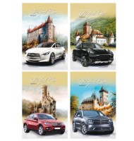 Блокнот А6ф 60л на гребне Авто и замки (Б60-5111) ассорти, цвет.мел.обл, блок-офсет