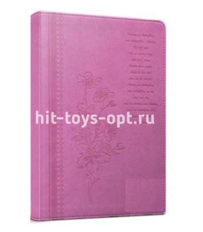 Записная книжка А5 160 л. БУКЕТ НА ЦВЕТНОМ ФОНЕ-9 ТМ«Collezione» кожзам. тиснение, розовая