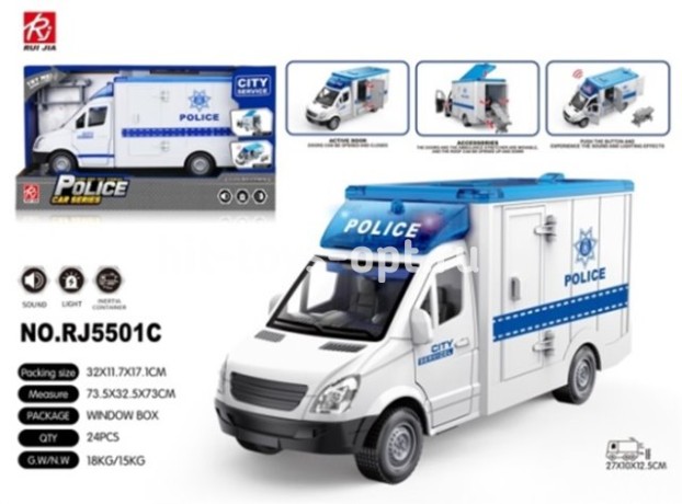 Машина Полиция, свет/звук, размер 32см*17см*12см